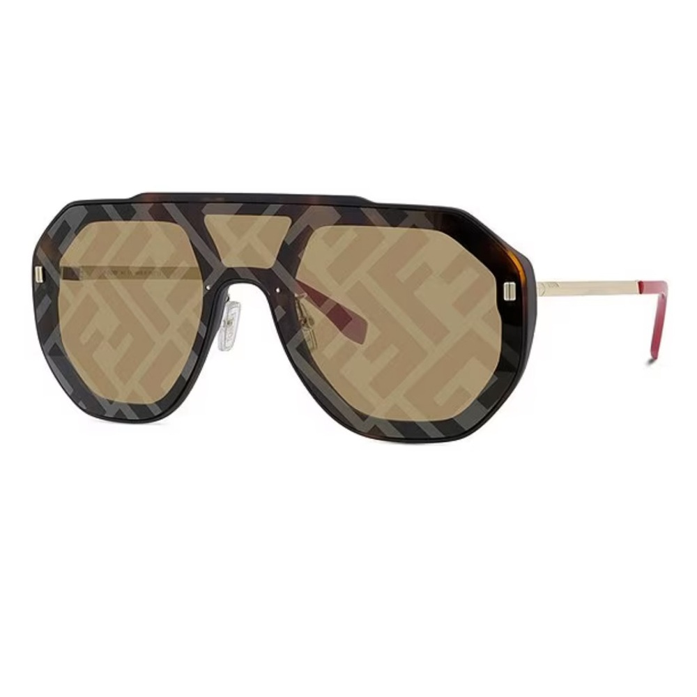Women's FF Evolution 142mm Dark Havana Shield Sunglasses
